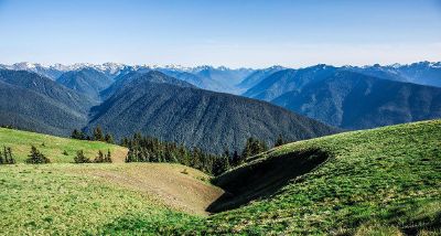 mountain ranges and valleys