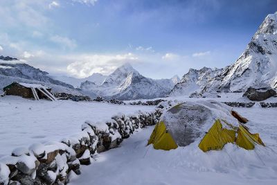 blue sky mountain landscape