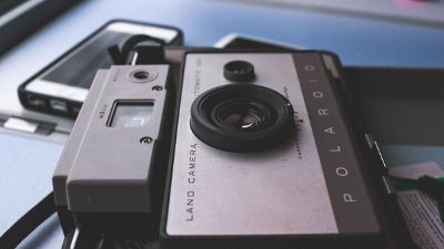 retro polaroid camera