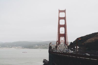 cars moving on the bridge