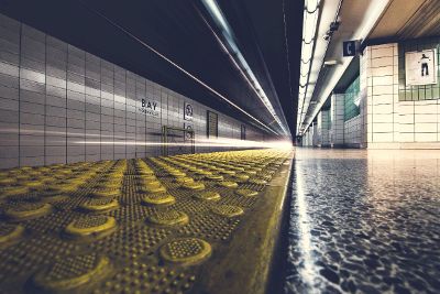view from the subway floor