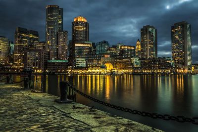 night view of a city