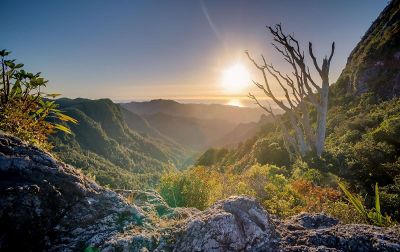 beautiful mountain sunset