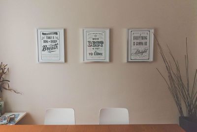 certificates on the wall