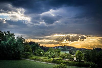 cloudy country side