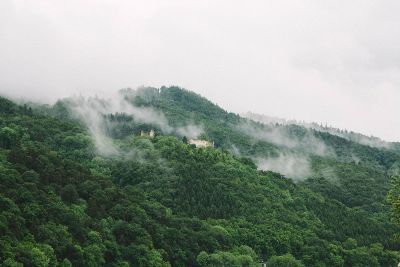 smoke in the mountains