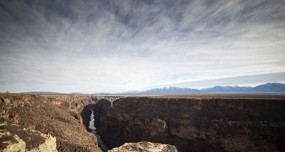 canyon landscape with bridge