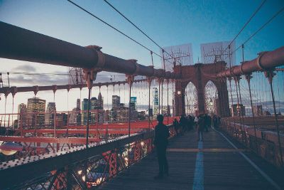 large bridge in a city