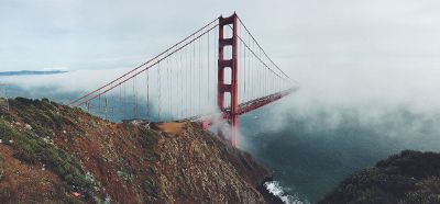 golden gate bridge with fog