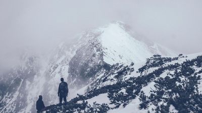 two men on mountain