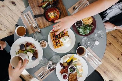 table with food