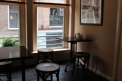 table at a cafe