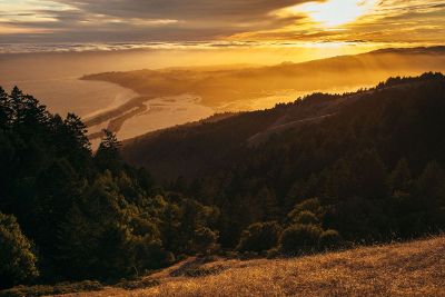 sunset over the valley