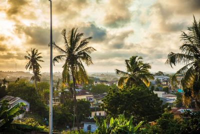 tropical island town