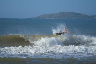 surfing in the water