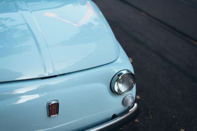 blue italian car