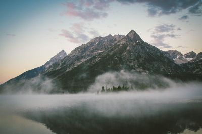 mountain fully mist