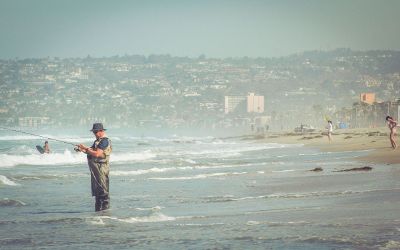 fishing in the ocean