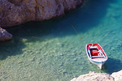 boat in shallow water