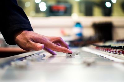 closeup of person using control board