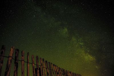 fence in the night
