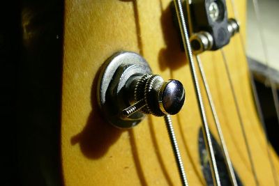 close up of instrument strings