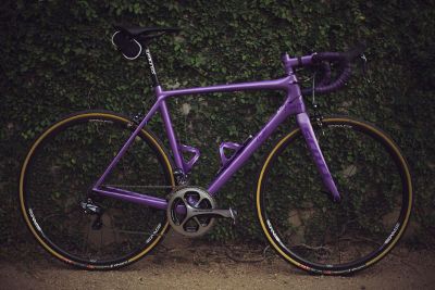 bike leaning against wall