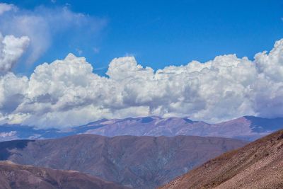 beautiful clouds over a mountaintop