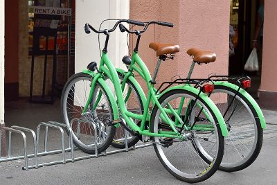 parked bikes