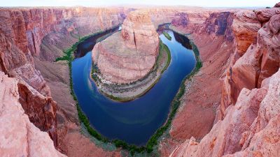 river running through canyon