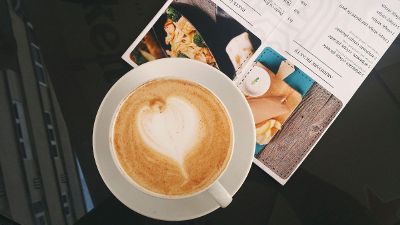 cup saucer with tea