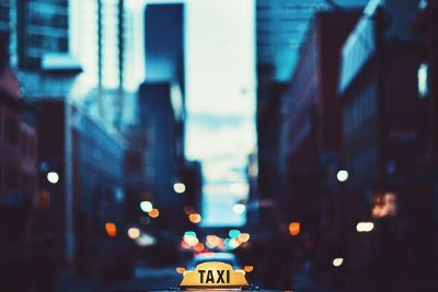 taxi in city