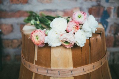 flowers on basket