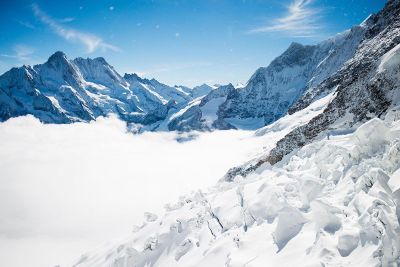 mountains and snow