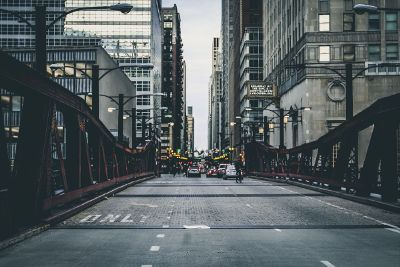 a bridge in a city