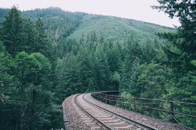 mountain railroad bridge