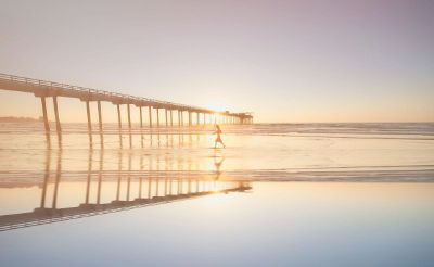 walking in beach