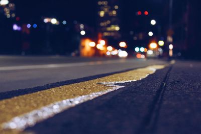 painted yellow line on a road