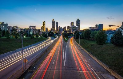 highway into the city