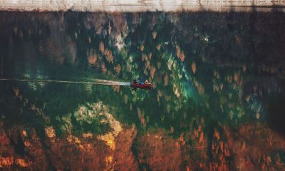 people boating on a lake