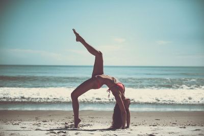 exercise on the beach