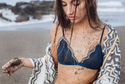 a women in a beach