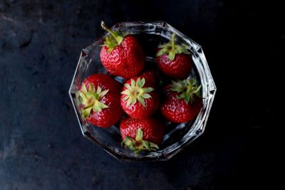 strawberry in the cup