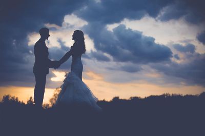 sunset wedding