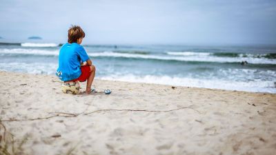 boy on the beach