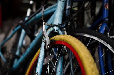 blue bicycle