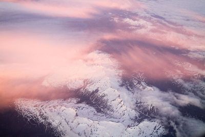 cloudy sky over mountaintops