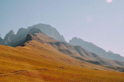 hills with mists