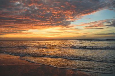 sunset by the beach