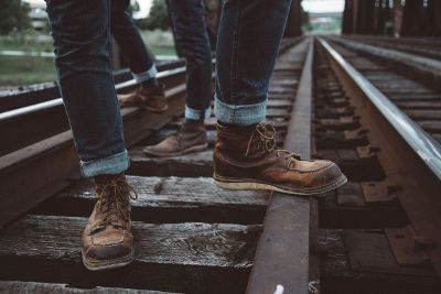 standing on the train track